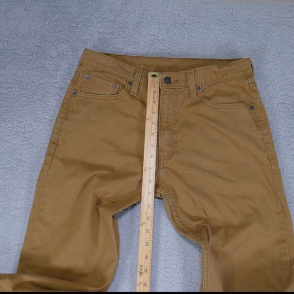 Levi's 513 Jeans Men's 32x28 Straight Fit Flex Stretch Brown Beige - Picture 12 of 15